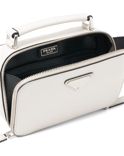 prada belt bag saffiano white|prada saffiano leather belt.